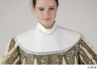  Photos Woman in Historical Suit 3 18th century Grey suit Historical Clothing upper body white collar 0001.jpg